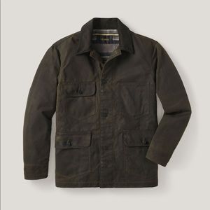Deep Olive Dry Waxed Canvas Highland Jacket